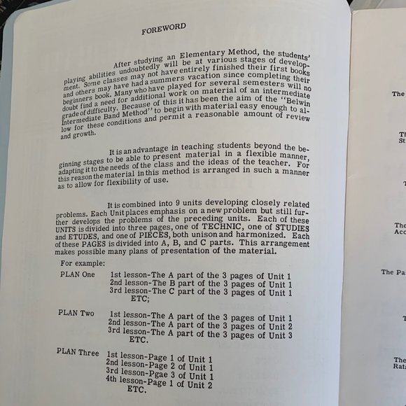 1947 Belwin Intermediate Band Method for All Band Instruments by Fred Weber - Picture 3 of 6